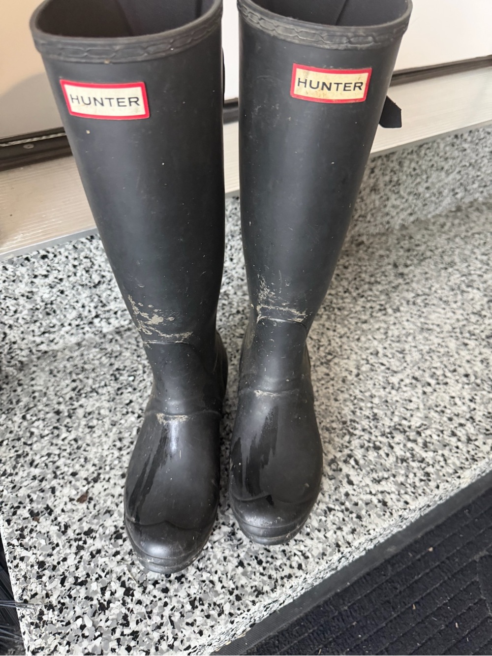 Hunter Tall Matte Blue Women's Rain Boots
